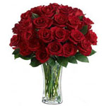 Eye-Catching Romantic 36 Red Roses with Vase