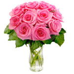 Blooming 12 Pink Rose Bouquet