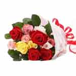 Magnificent One Dozen Mixed Roses Bouquet