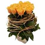 Aromatic Sunshine Yellow Roses Bunch
