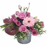 Joyful Cherished Moment Mixed Pink Flowers Bunch