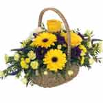Attention-Getting Lavish Mixed Flower Basket