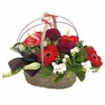 Expressive Rose N Gerbera Flower Basket