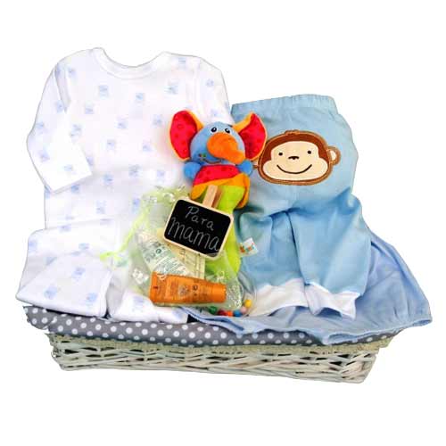 Amazing Baby Boys First Wardrobe Gift Basket