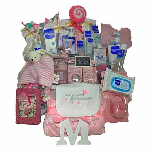 Adorable Mustela Products Baby Girl Basket