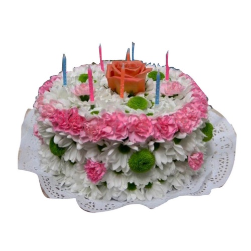 Flowers On A Cake