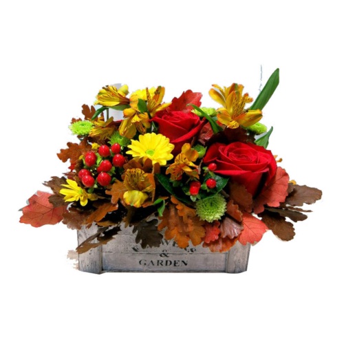 Welcome to our autumn flower arrangement in a box ......  to Ceuta
