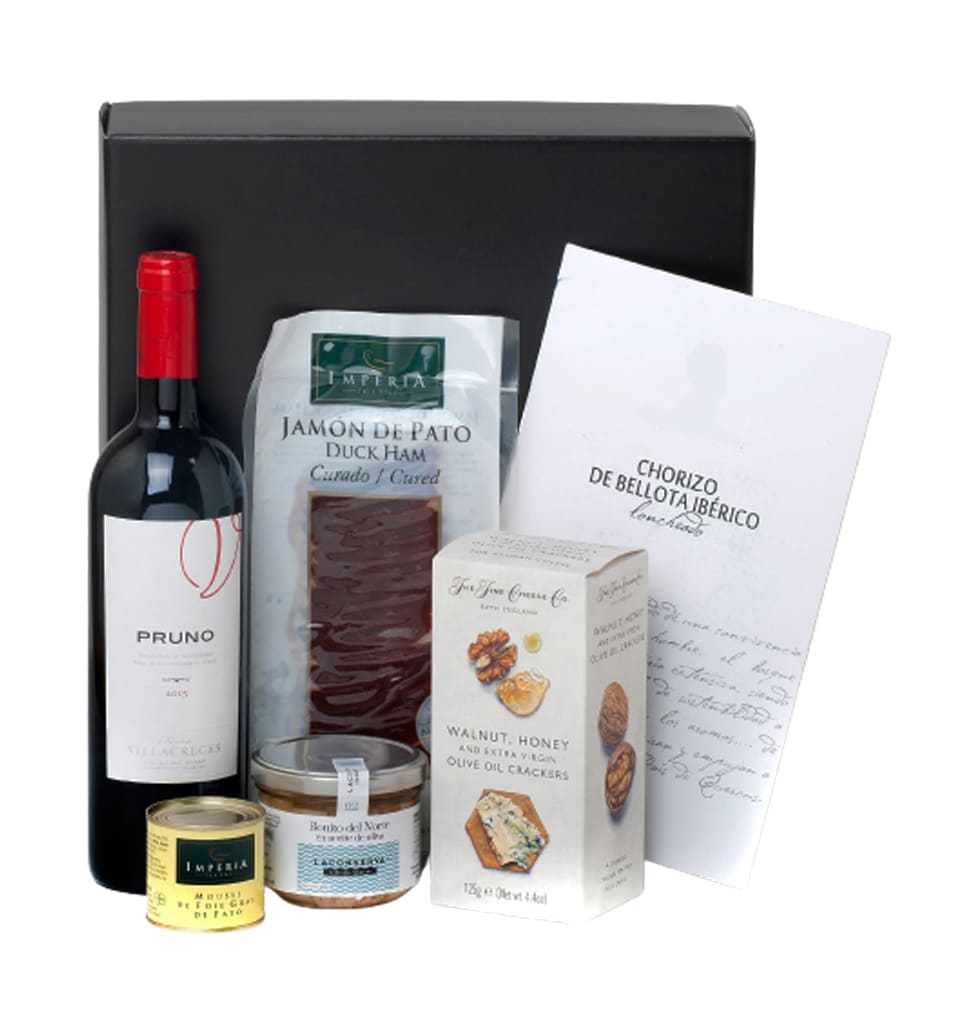 This gift basket with a bottle of Pruno Wine (2015......  to Badajoz