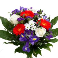 Traditional bouquet in the popular color combinati...