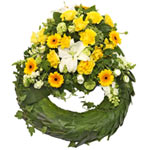 A tasteful reminder of a very special person. This funeral wreath is a tasteful ...
