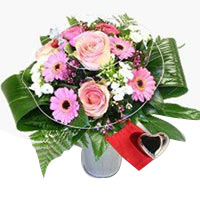 Dream in pink bouquet with heart sound