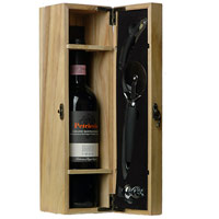 Excellent Wooden Box with Three Wine Accessories Gift Set