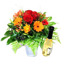 Bouquet fire dance with sparkling gold piccolo