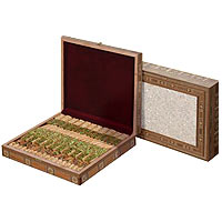 Alsultan Mix Bakalava Seven Types in a Mosaic Carved Box 2.5kg
