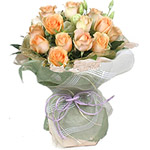 Dazzling Valentine's Roses in Wrapped Bouquet