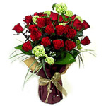 Beautiful Bottle of Red Roses