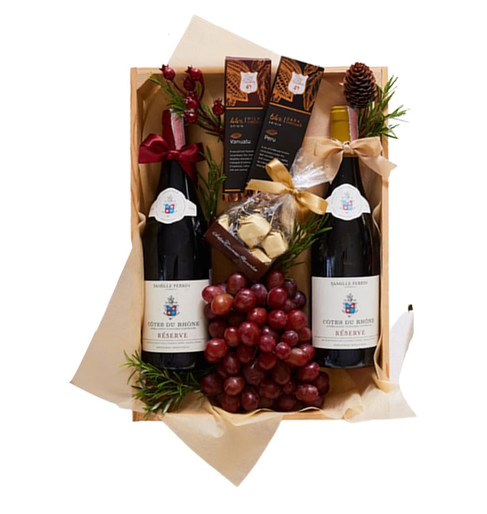 Gift baskets filled with the finest wines are guar...