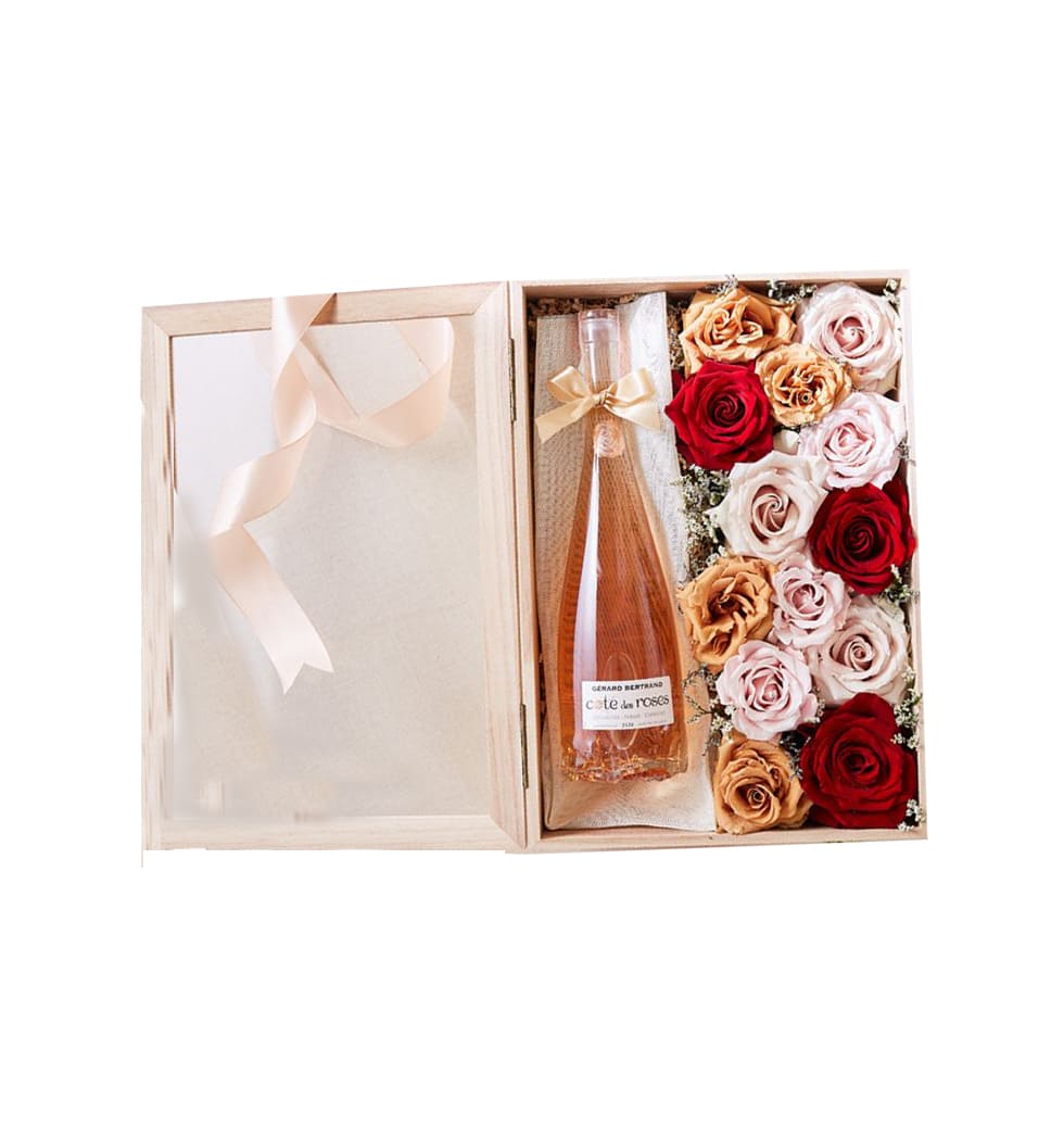 Wine And Flower Gift Set