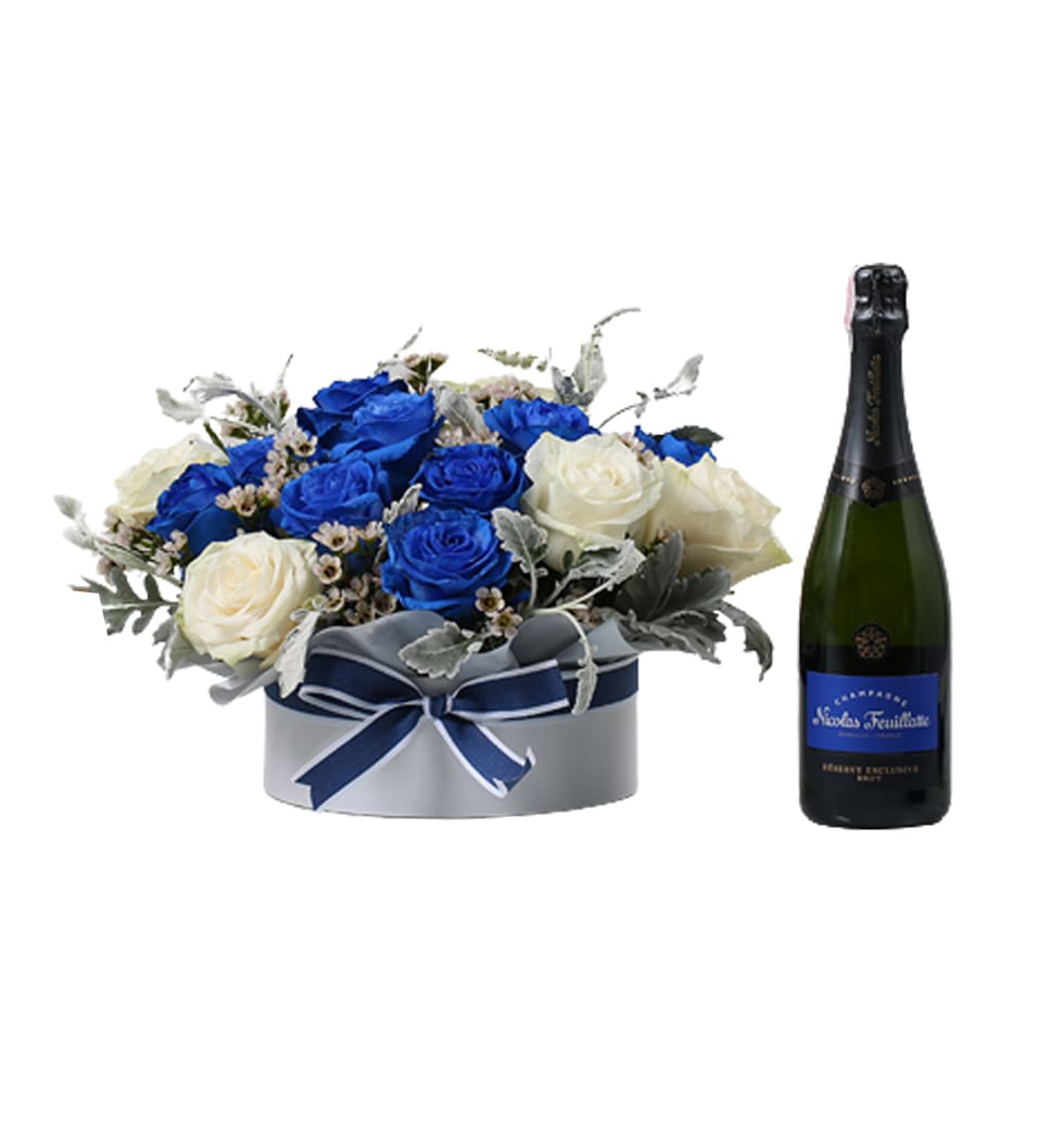 Astounding Champagne And Flower Collection