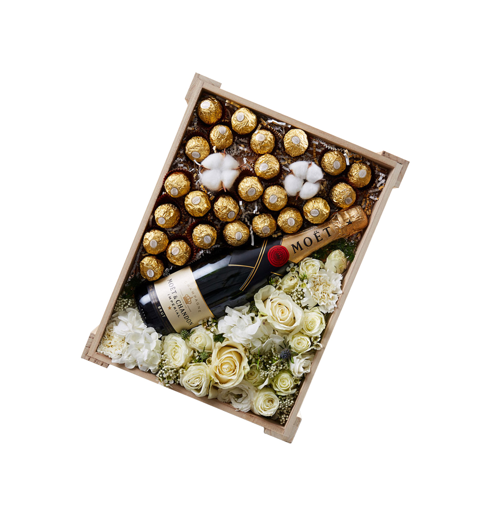 This Chocolate and ExclusiveChampagne Box isfill...