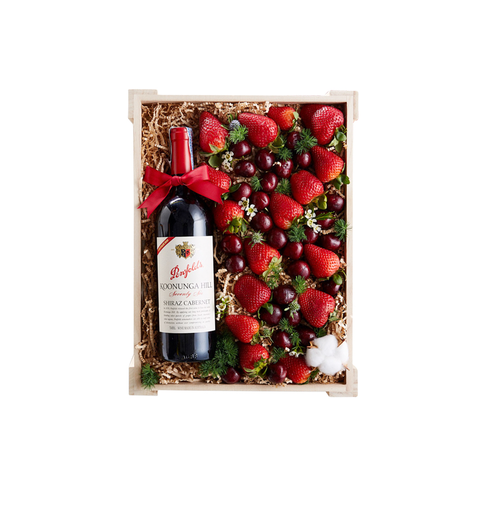 Basket Of Wine and Berries