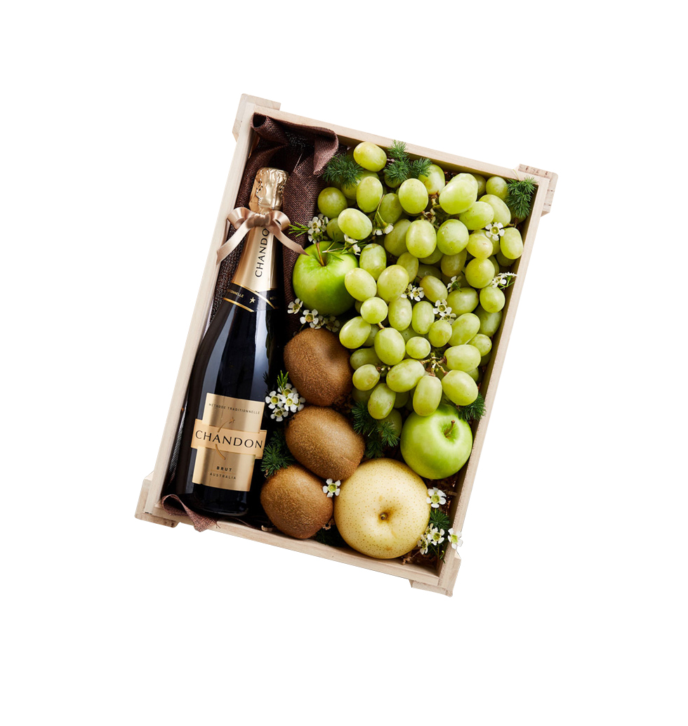 Fruit And Sparkling Wine Basket