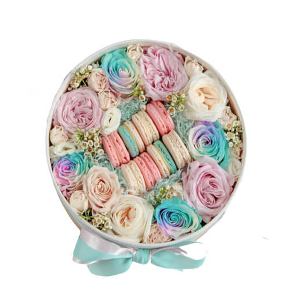 Delicious Macaron Basket