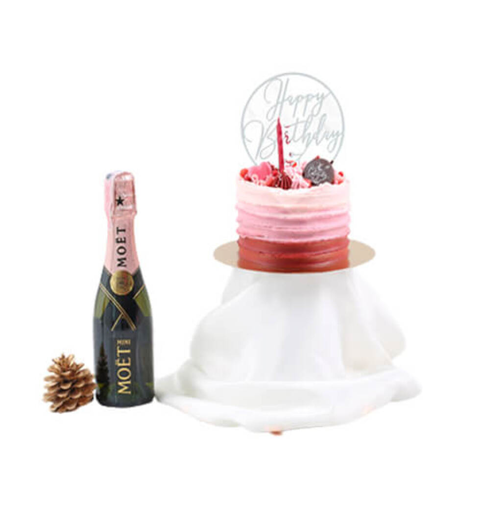 Exquisite Champagne With Cake