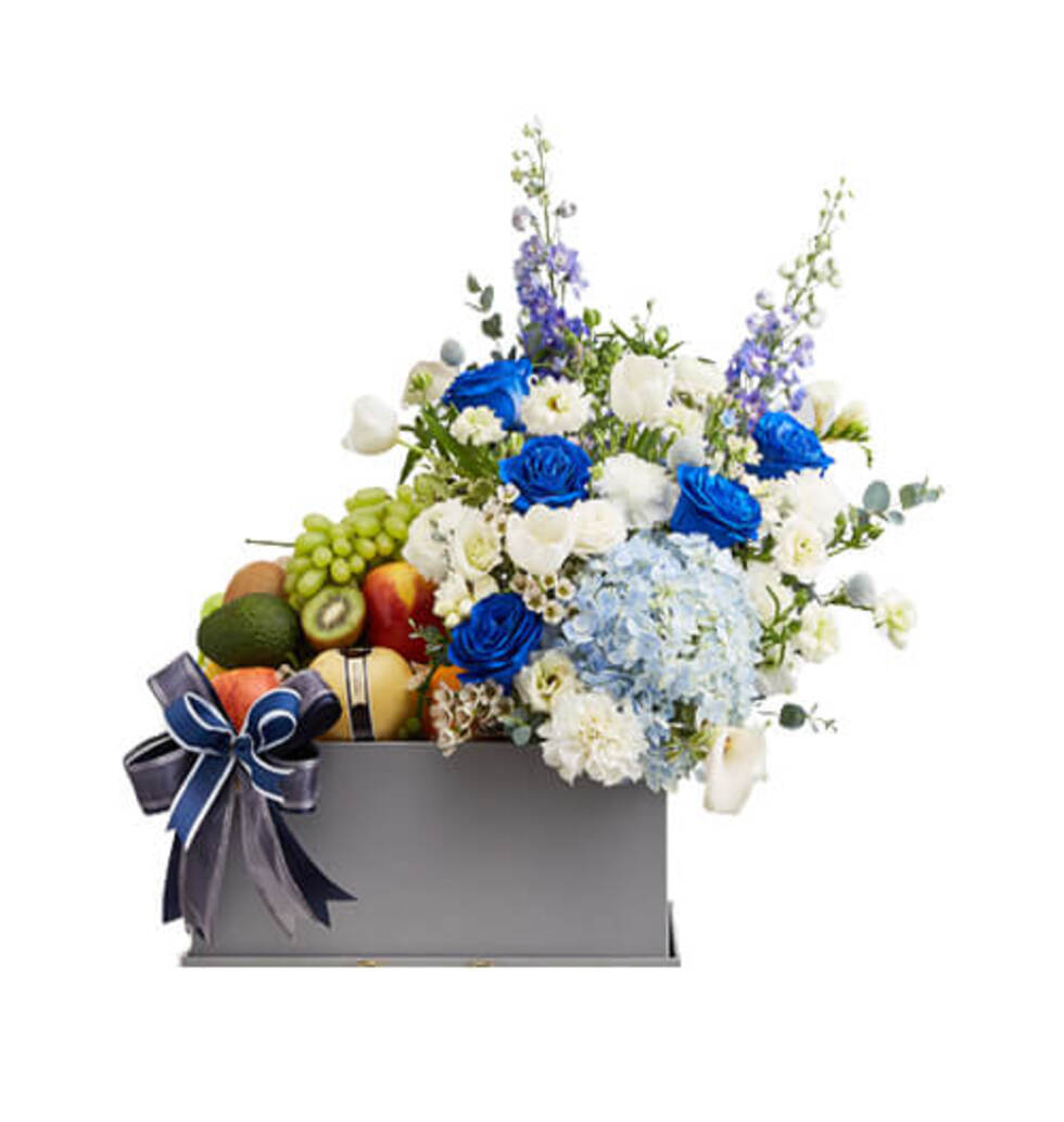 Flowers Adorn A Fruit Box