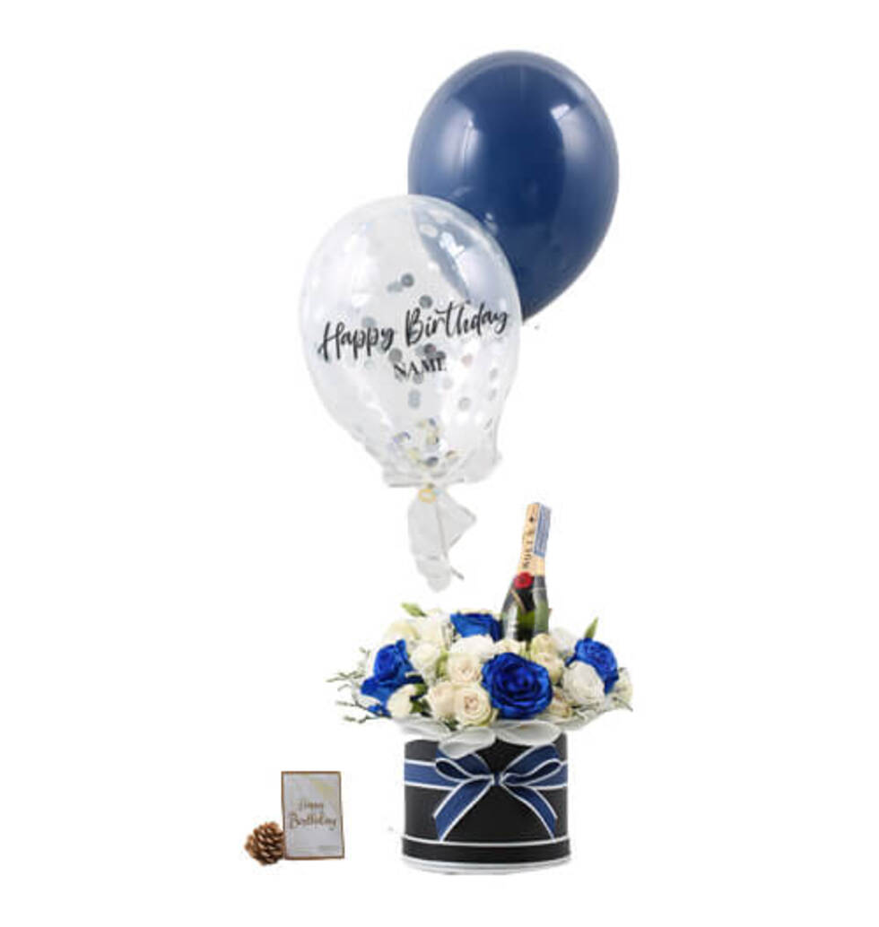 Gift IncludesFlowers Bubbly Balloons