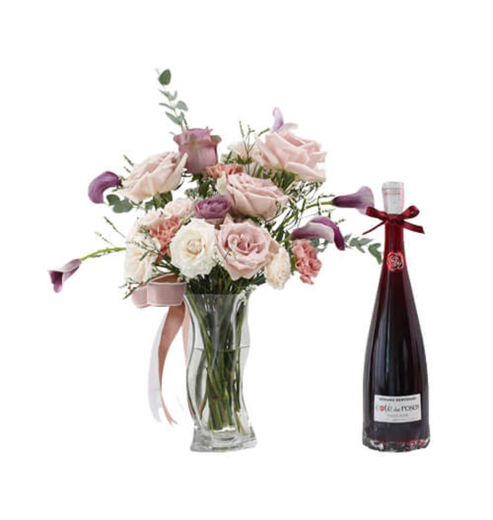 Flower Vase And Wine Set