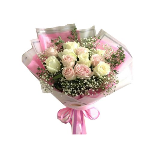Combo Pink and White Roses