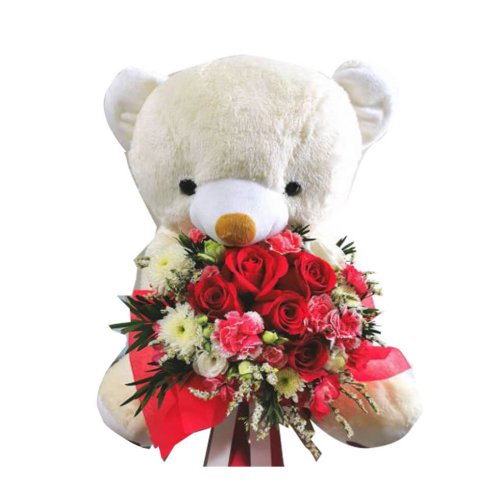 Merge Flowers and Teddy Bear
