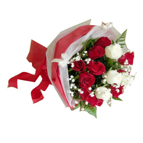 Red White Rose Bouquet