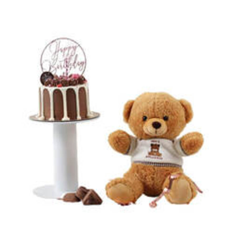 Creamy Cake And Cuddly Teddy