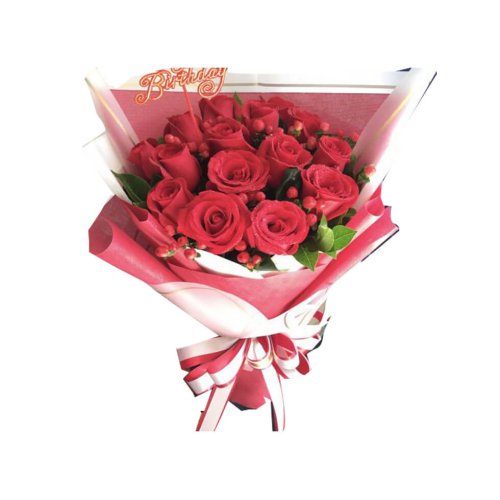 Basket Of Red Roses