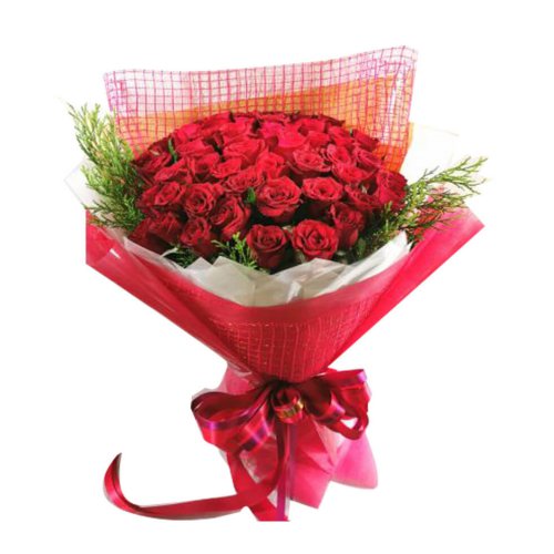 Send this beautiful red roses bouquet wrapped in a......  to Narathiwat
