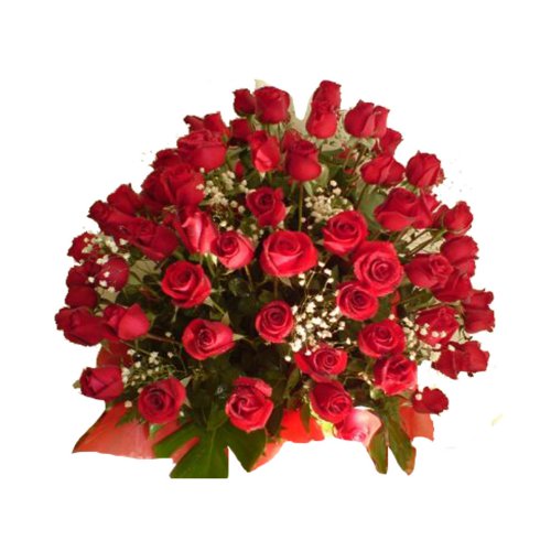 This basket of red roses is a classic gift for Val......  to Chiang Mai