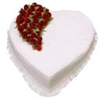 Ambrosial Red Small Heart Cake