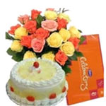 Extra Creamy Choco Vanilla Cake with Lovely Party Pack