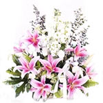 Perfect Pink with Milky White Flower Arrangement