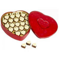 Generous 20 Pc. Red Heart Shaped Chocolate Box