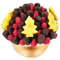 Exceptional Festive Gift of Fruits n Chocolate Basket
