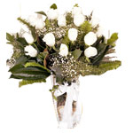 Distinctive Festive Season 15 White Roses