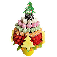 Charming Display of Chocolates N Fruits Tree