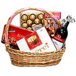 A basketful of sweet and delicious assortment of premium quality assorted chocol...