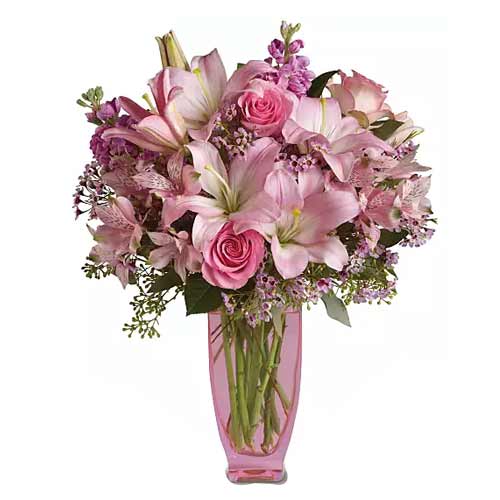 Stargazer, Pink Roses, Alstromeria, Snap dragon, G...