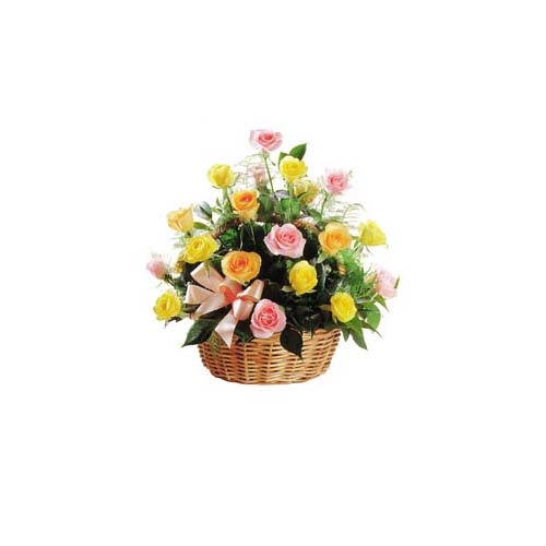 Bright and Colorful Flower Basket