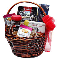 Tickle the taste buds of your dear ones with this Charming N Delightful Basket o...