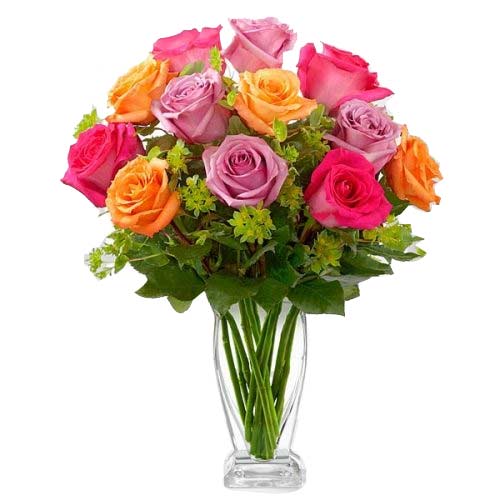 Color-Coordinated Rose Bouquet of Treasured Tribute<br/>
